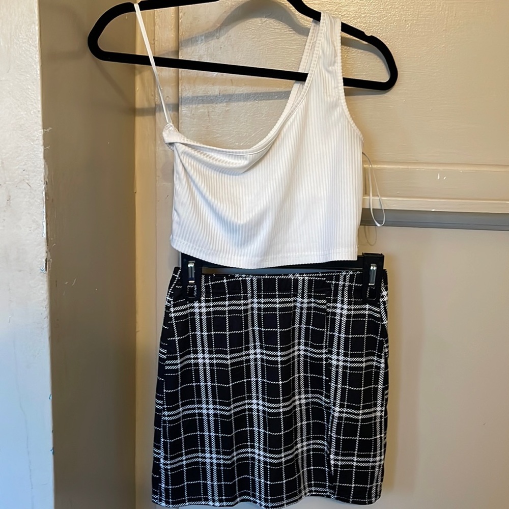 Shein set with skirt and crop top